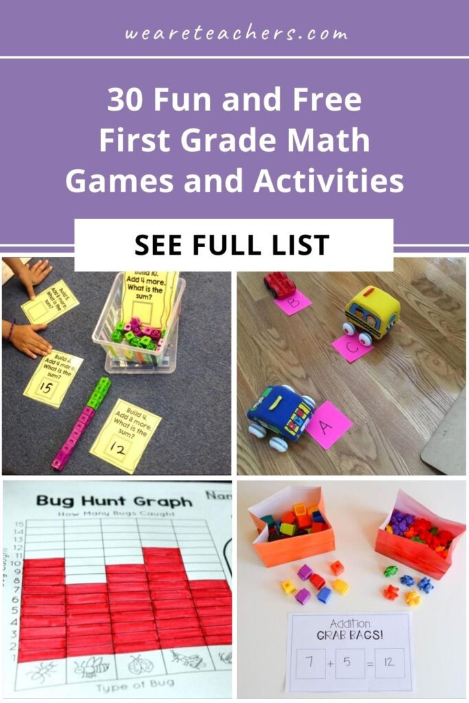 Play these first grade math games to practice addition and subtraction, practice telling time, learn how to measure, and much more!