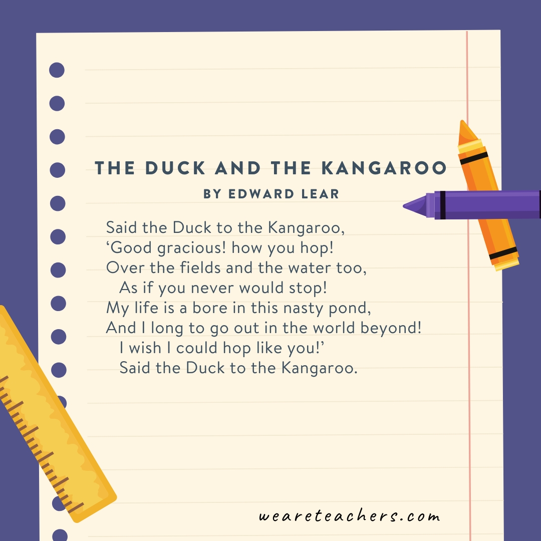 The Duck and the Kangaroo by Edward Lear