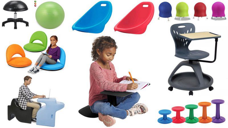 Collage of Flexible Seating Options For Classrooms