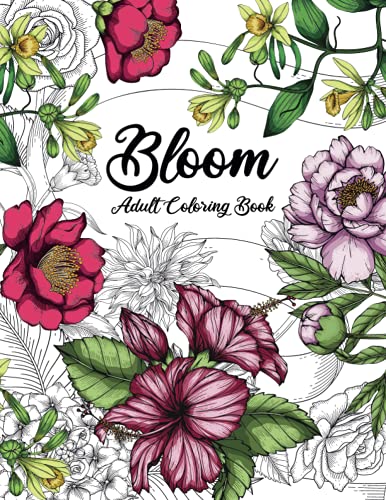 Line drawings of flowers, some colored and some not are shown on this book cover.