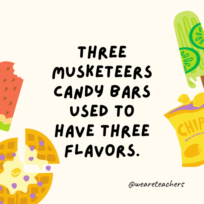 Three Musketeers candy bars used to have three flavors.