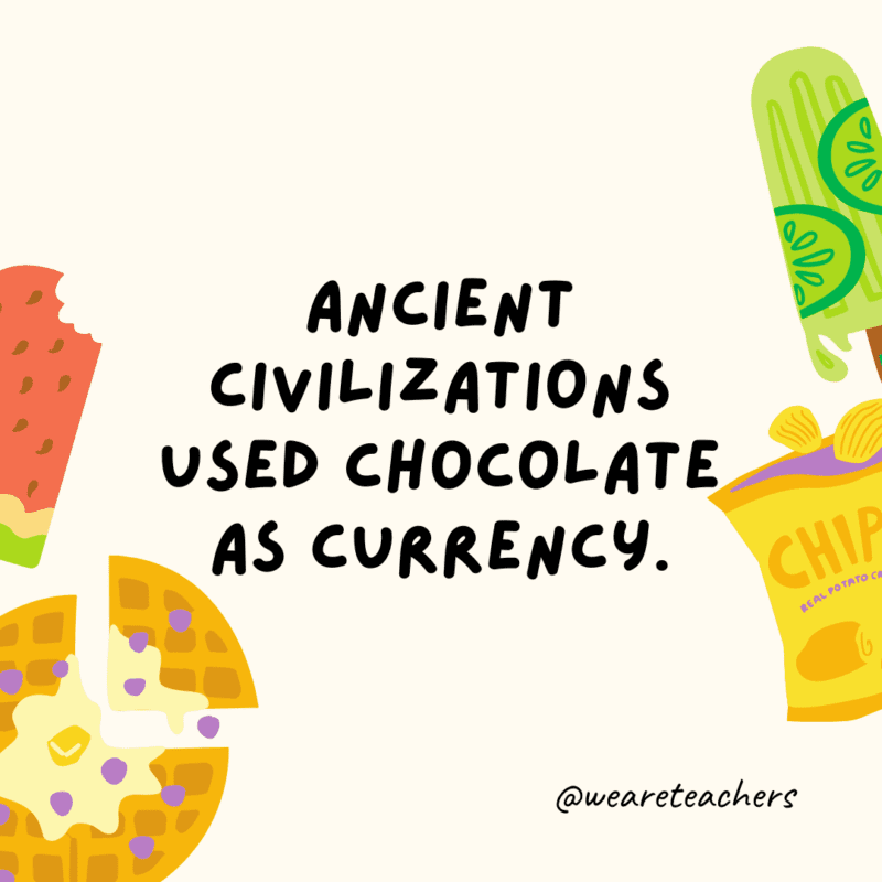 Fun food facts - Ancient civilizations used chocolate as currency.