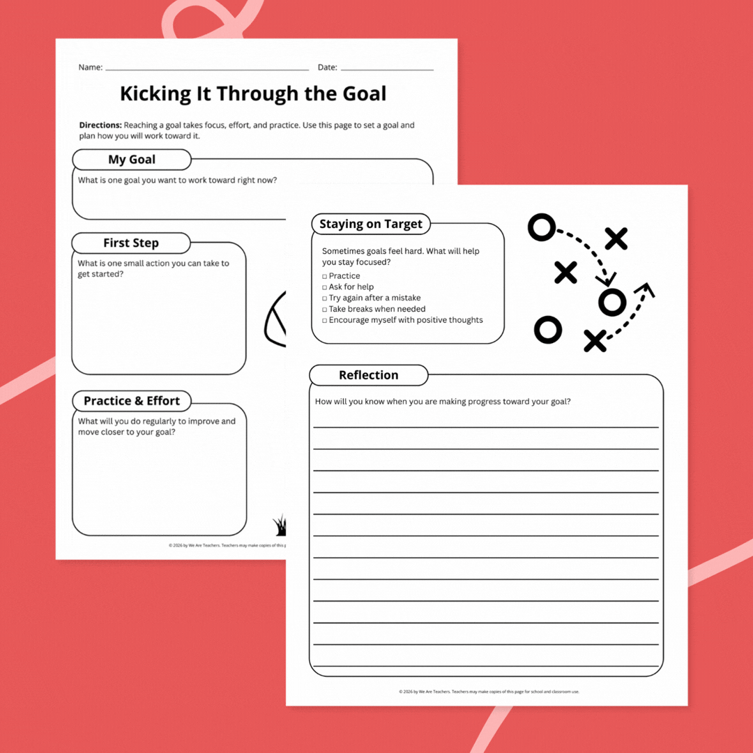 Football Worksheets printable football worksheet examples in front of a red background