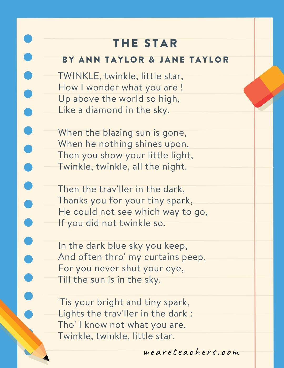 The Star as an example of fourth grade poems