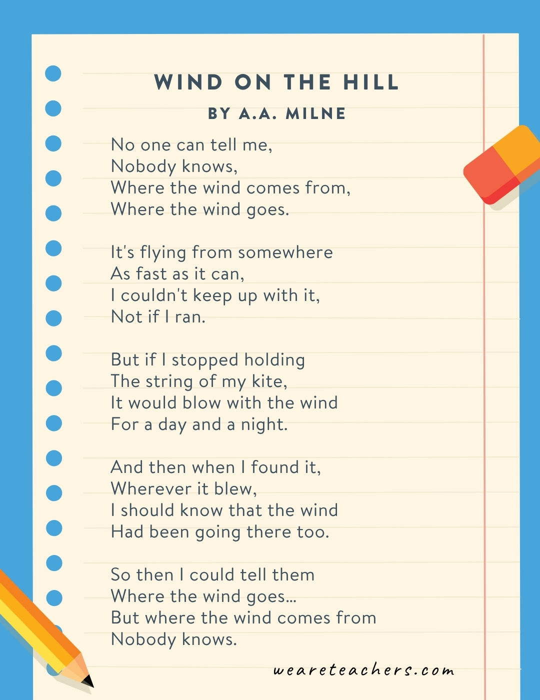 Wind of the Hill as an example of fourth grade poems
