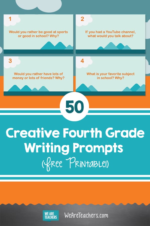 50 Creative Fourth Grade Writing Prompts (Free Printable!)