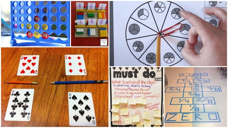 Collage of Fraction Games