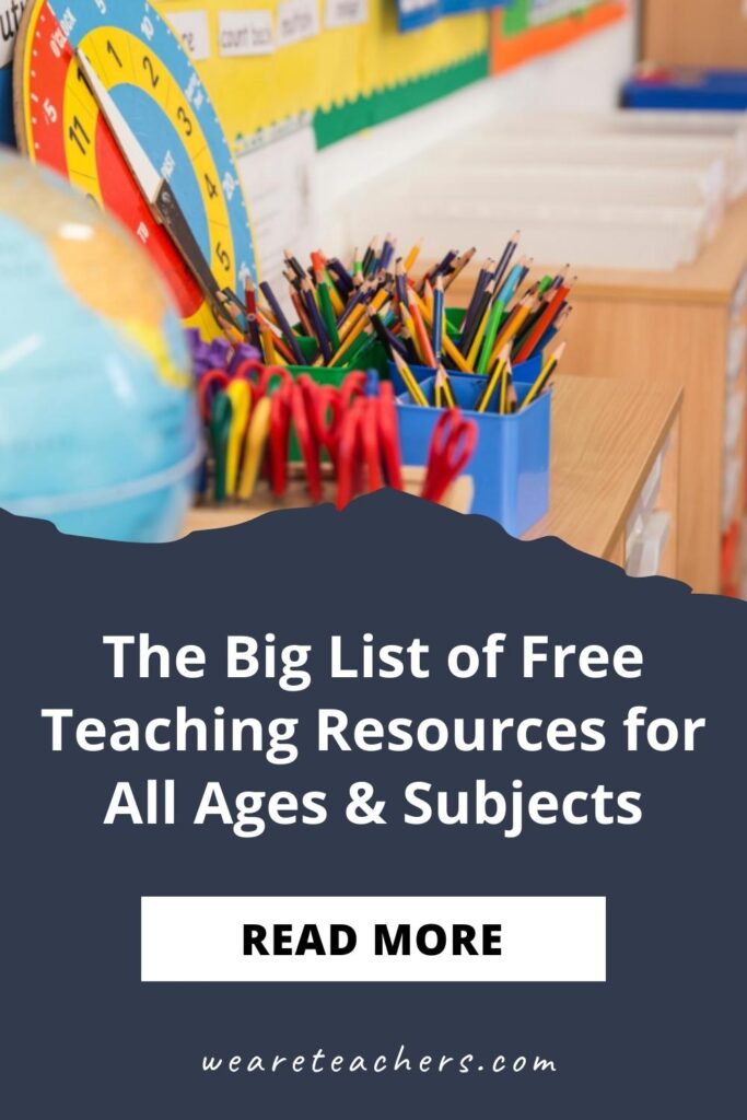 The Big List of Free Teaching Resources for All Ages and Subjects