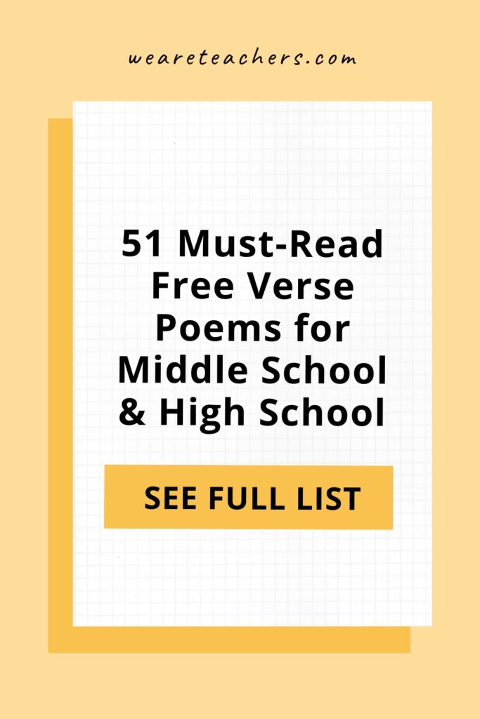 These free verse poems are perfect for National Poetry Month or any time. What they lack in meter and rhyme they make up for in creativity!