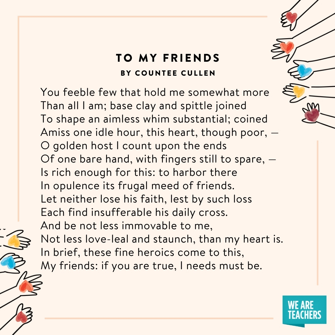 To My Friends by Countee Cullin