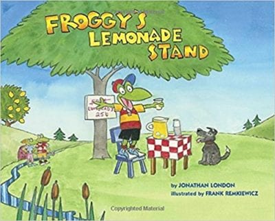 Froggy's Lemonade Stand book cover for summer read alouds.