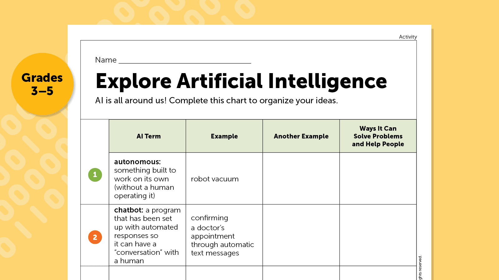 (opens in a new tab) Lesson Plan & Activity: Exploring Artificial Intelligence