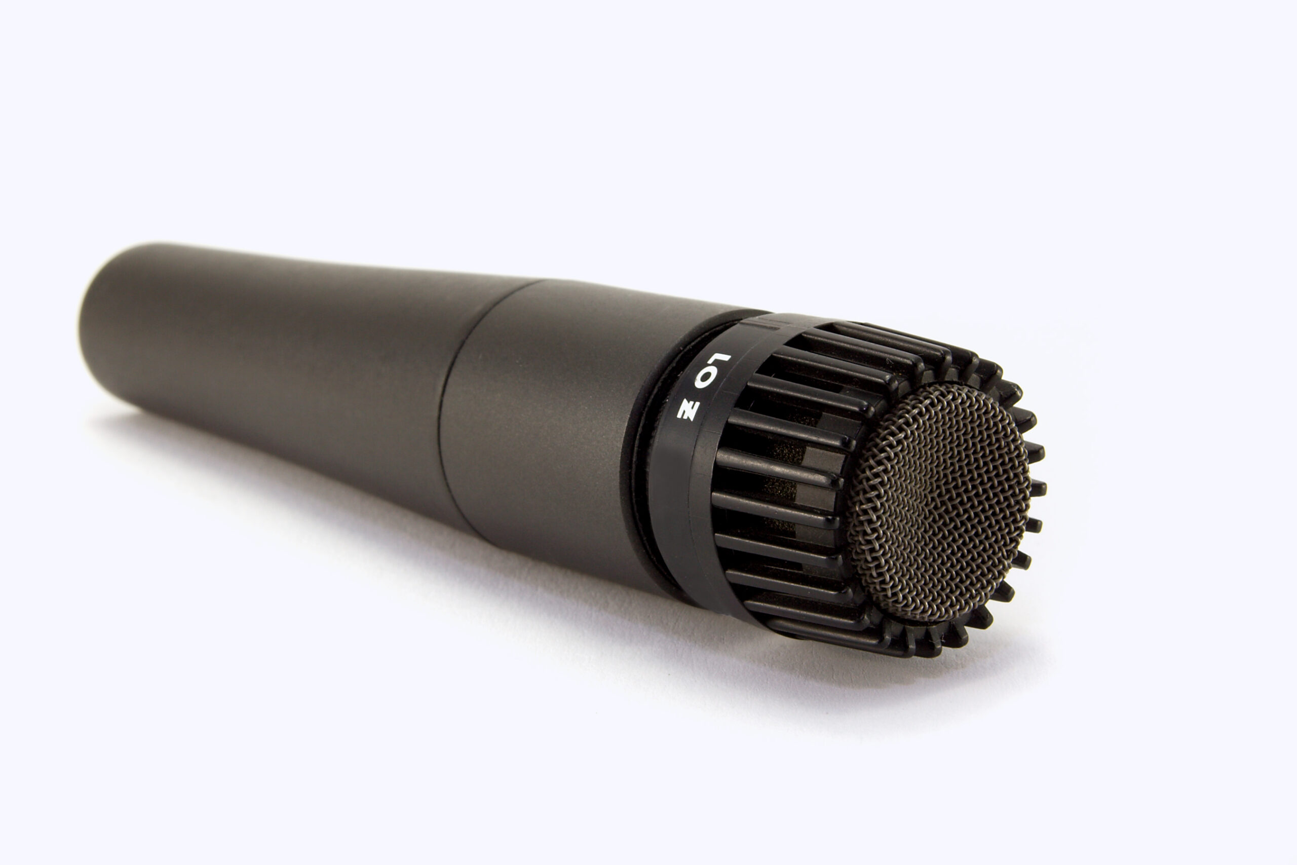An instrument microphone, isolated on a white background.