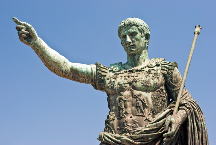 65 Great Leaders of the World Everyone Should Know The bronze statue of Emperor Augustus Caesar in Via dei Fori Imperiali, Rome, Italy.