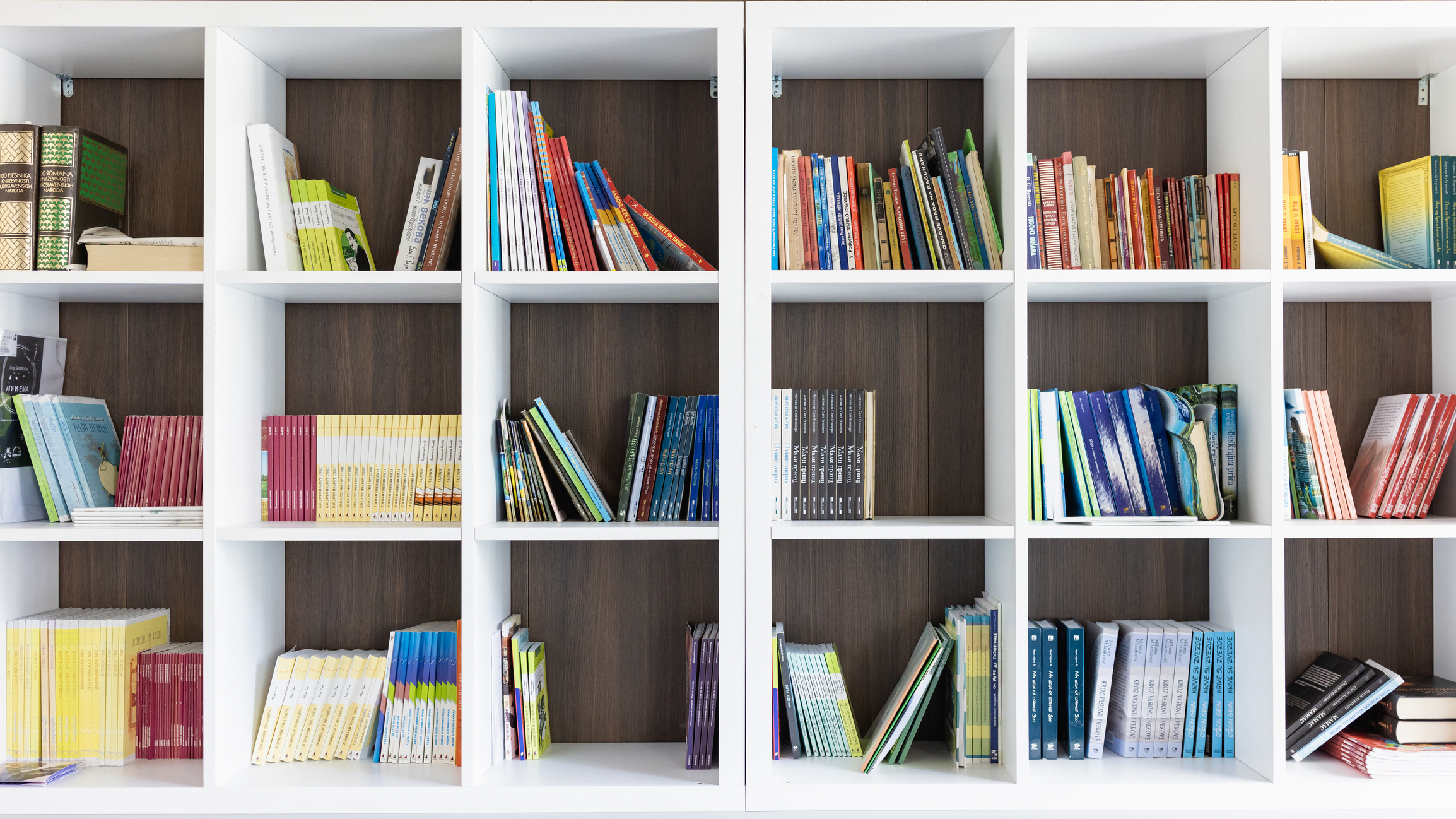 Middle school library shelf