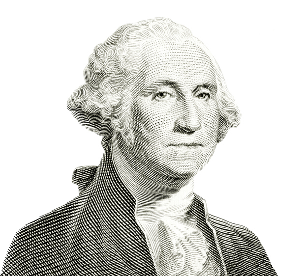 65 Great Leaders of the World Everyone Should Know The familiar George Washington portrait of US one dollar banknote isolated on white. Carefully edited and color corrected for fit with the white background instead of original dark one. A tiny bit of original cream color of the paper left intact, easily removed by desaturating if undesirable.