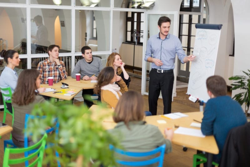 Staff Meeting with teachers