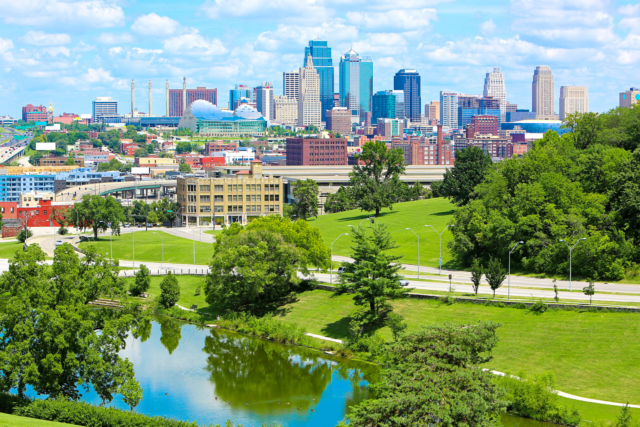 Kansas City Missouri Lake Skyline