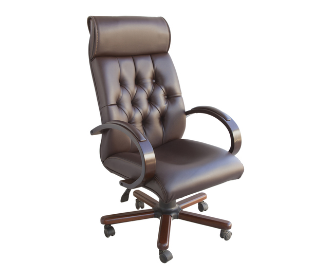 Black office swivel chair.