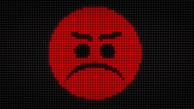 Emoticon angry face