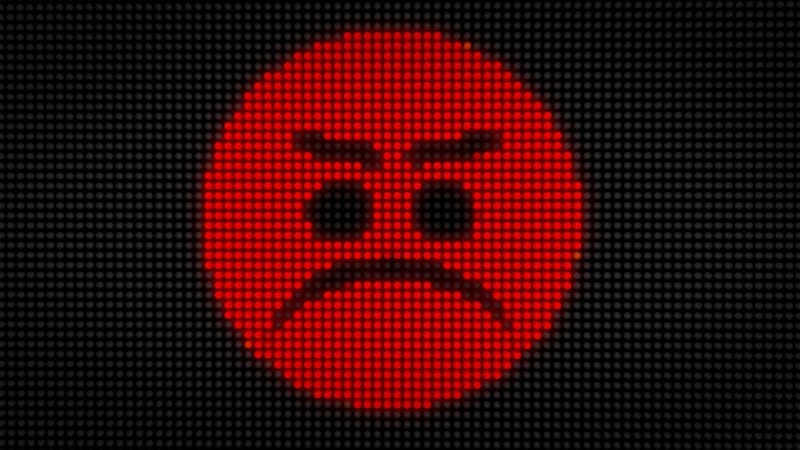 Emoticon angry face