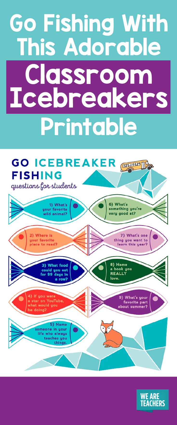 Go Fishing With This Adorable Classroom Icebreakers Printable