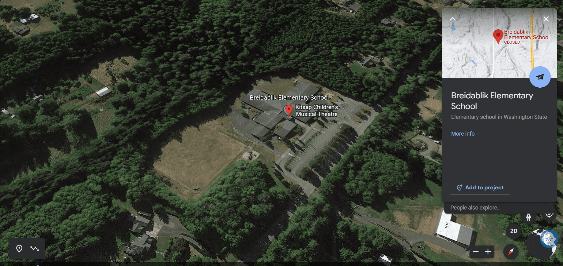 Screenshot of using Google Earth teaching
