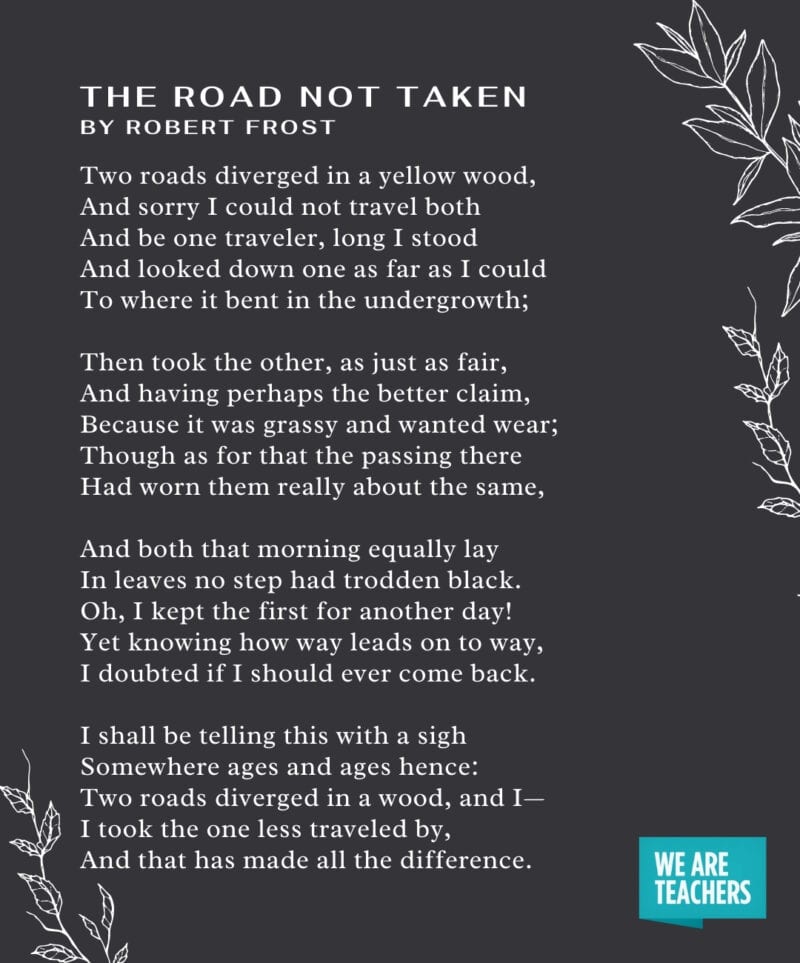 Graduation Poems - The Road Not Taken