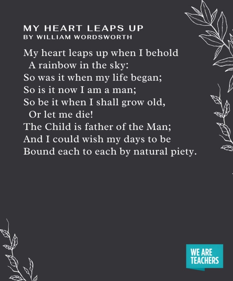 Graduation Poems - My Heart Leaps Up