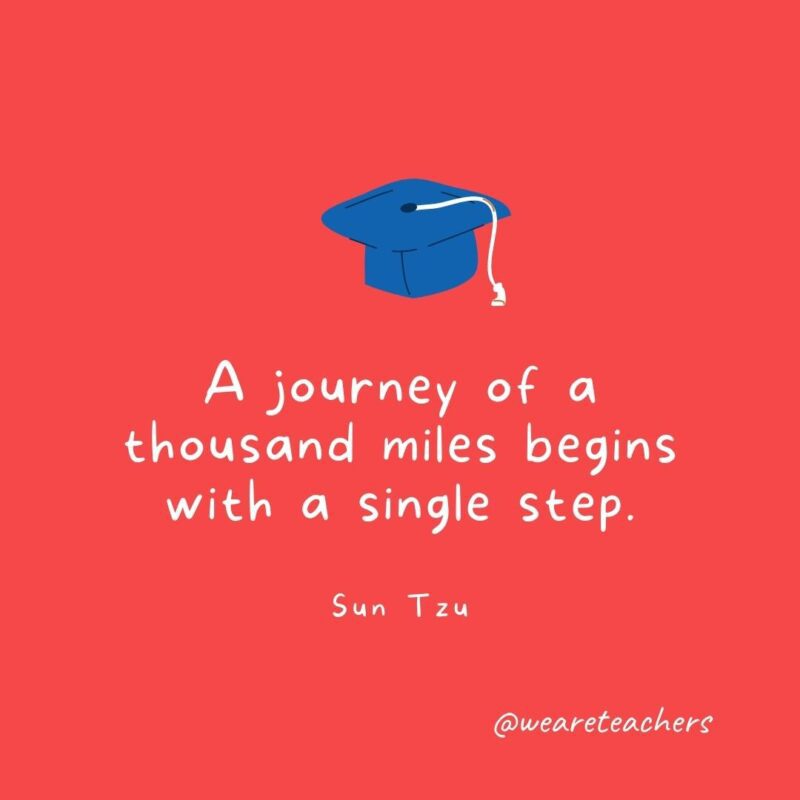A journey of a thousand miles begins with a single step. —Sun Tzu