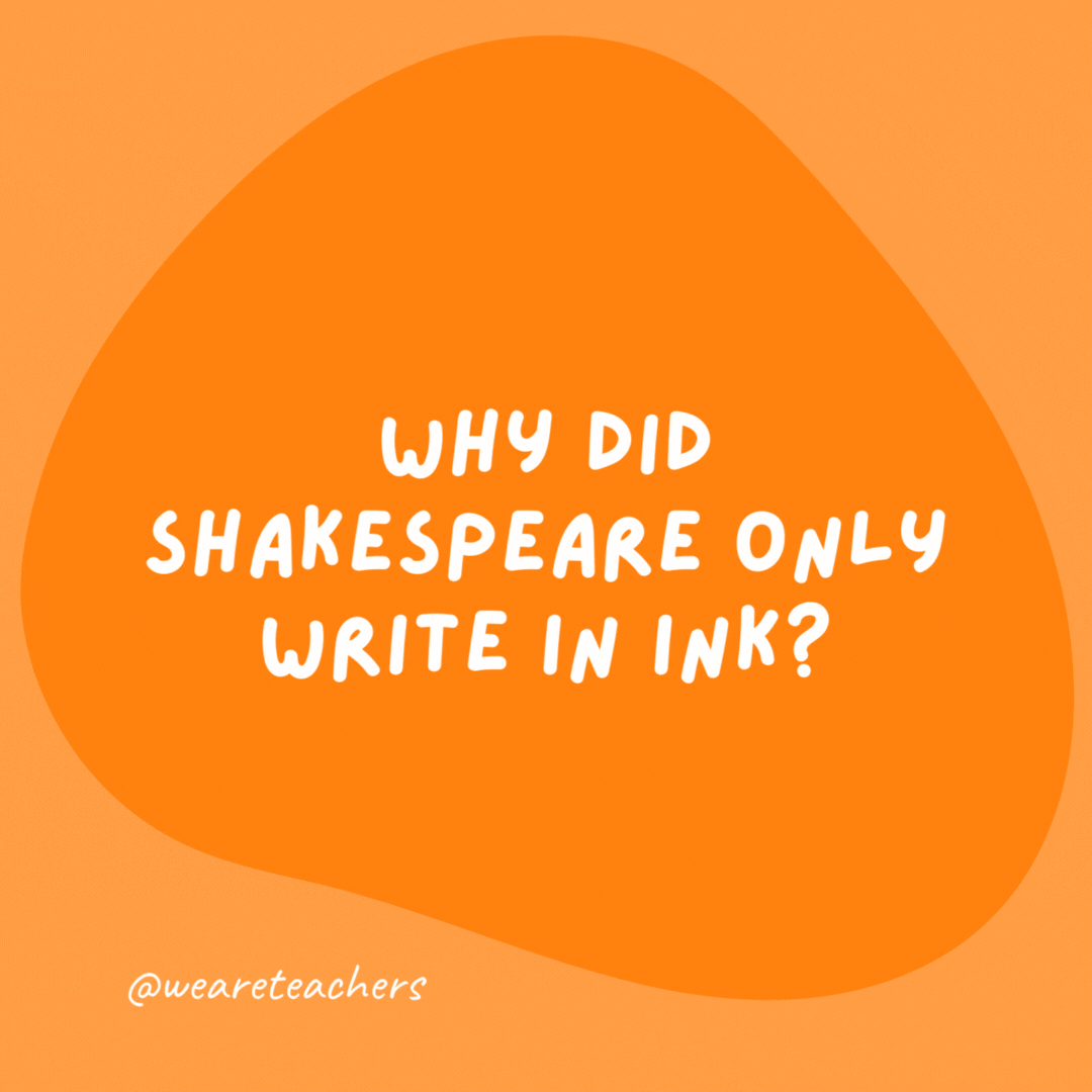 Why did Shakespeare only write in ink? Pencils confused him—2B or not 2B?