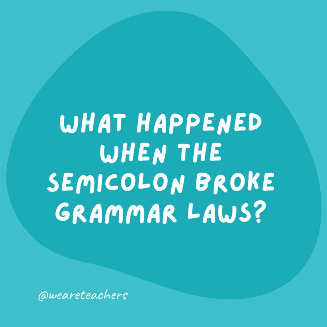 What happened when the semicolon broke grammar laws?

It was given two consecutive sentences.