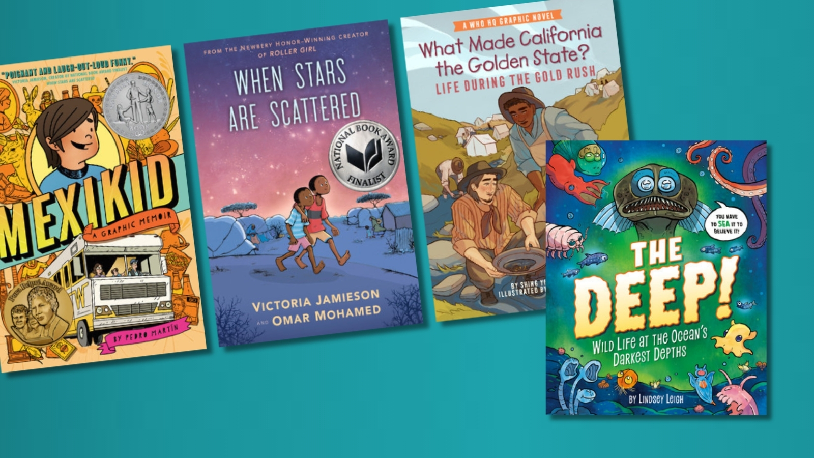 Penguin Young Readers Graphic Novells Book covers for Penguin Young Readers graphic novels