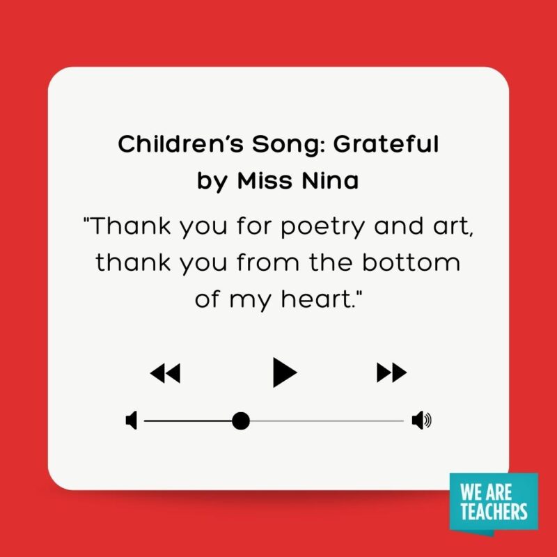 Children's Song: Grateful by Miss Nina.