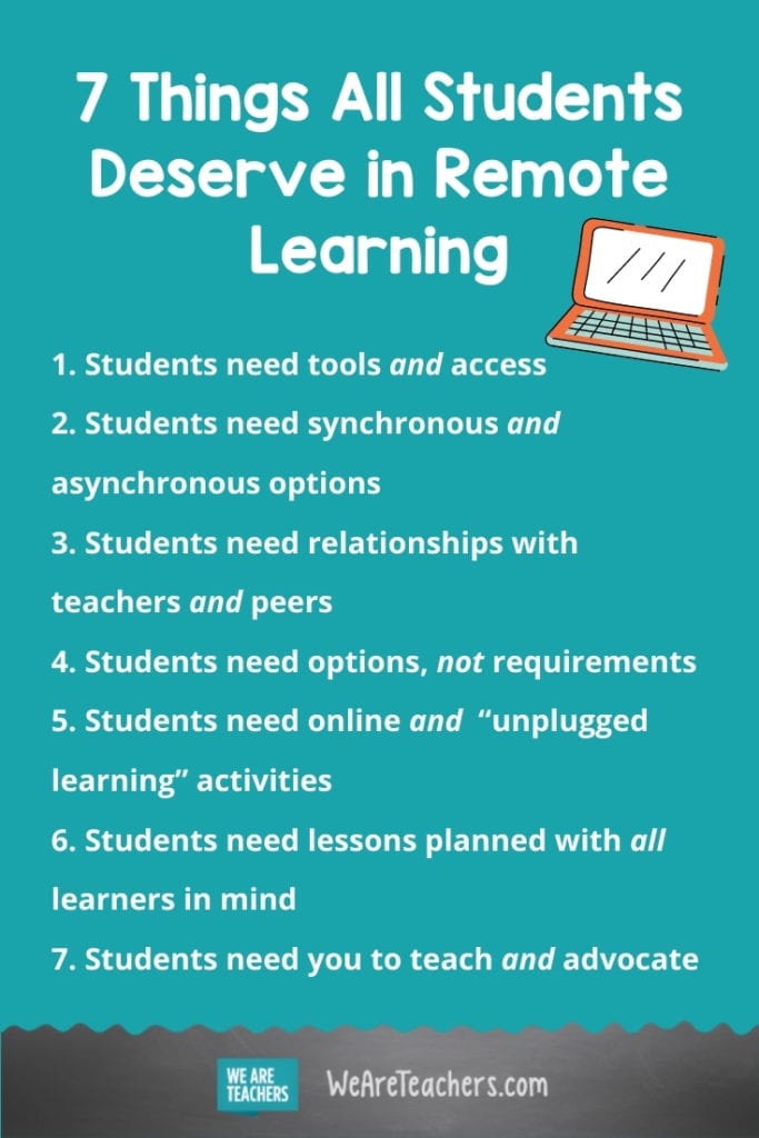 7 Things All Kids Deserve in Remote Learning