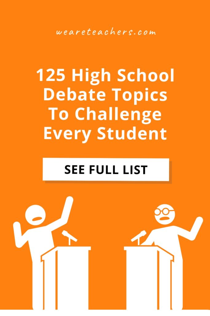 These high school debate topics range from fun and funny to complex and ethical, with links to reliable pro/con sources for each.