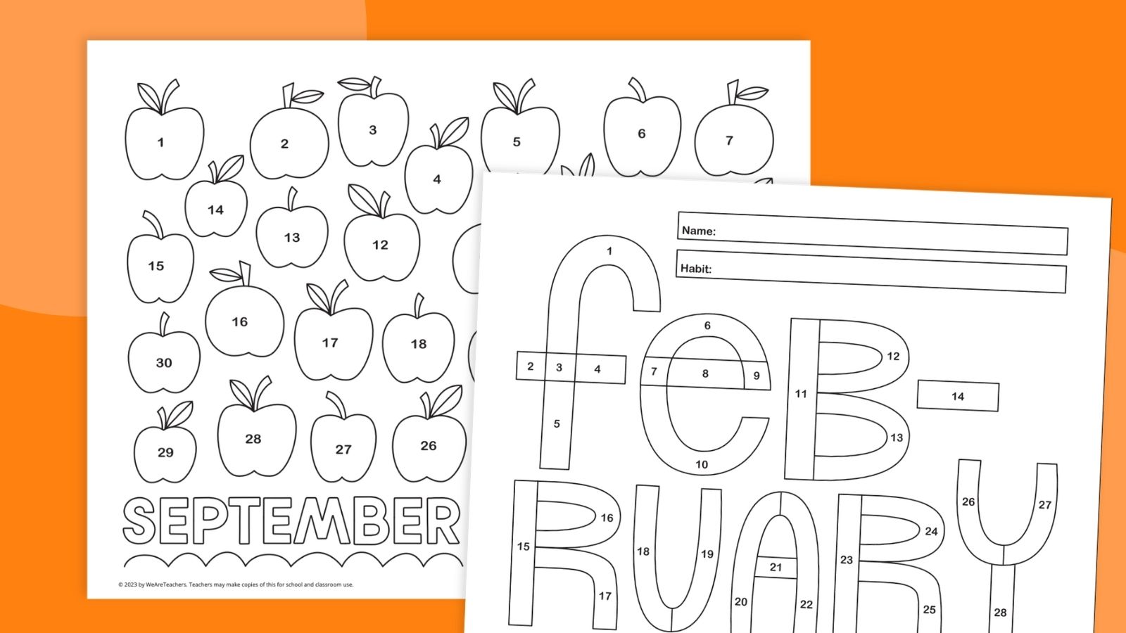 Habit Tracker Printable Bundle an image of two habit tracker printables