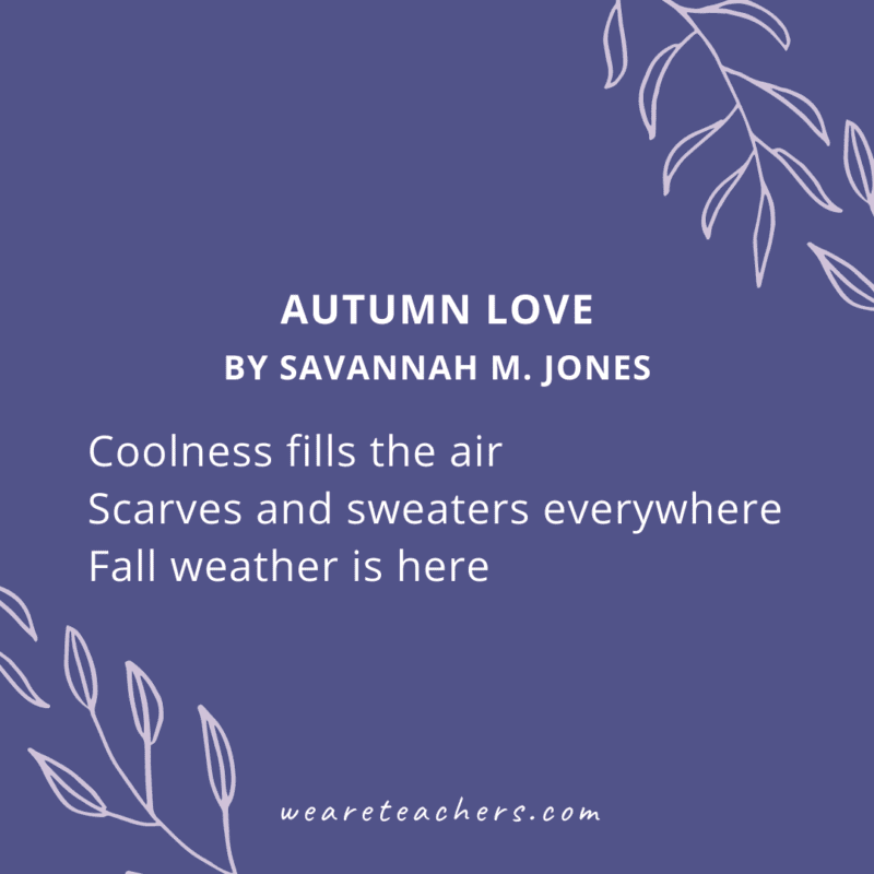 Haiku Poems for Kids - Autumn Love by Savannah M. Jones
