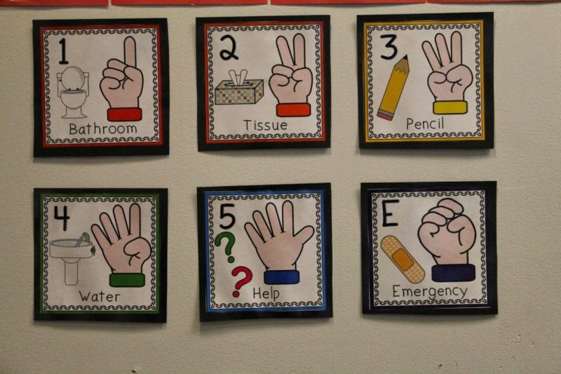 Hand Signals - 10 Classroom Procedures That Will Save Your Sanity