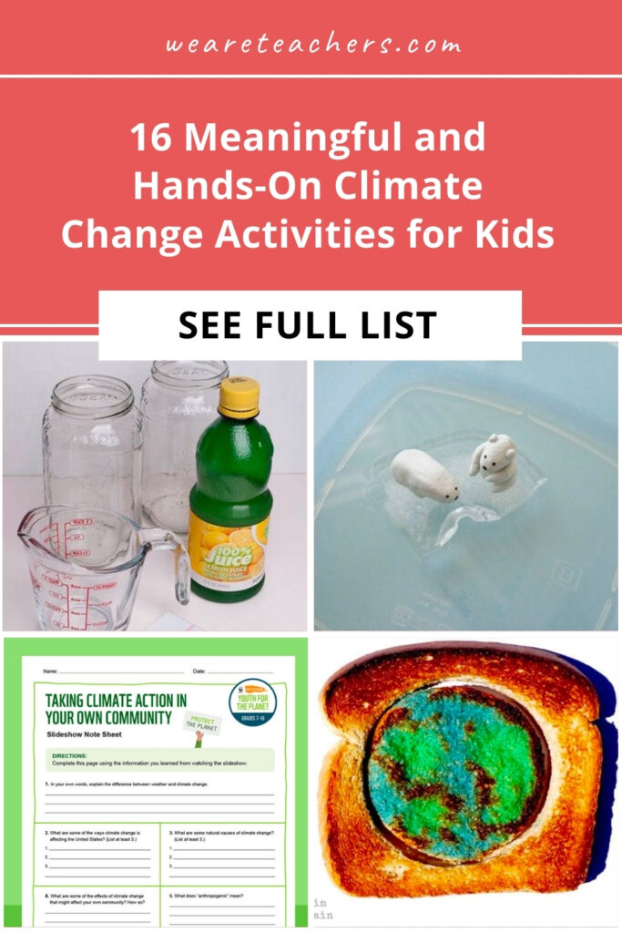 Help kids understand important topics like global warming, sea level rise, air pollution, and more with these climate change activities.