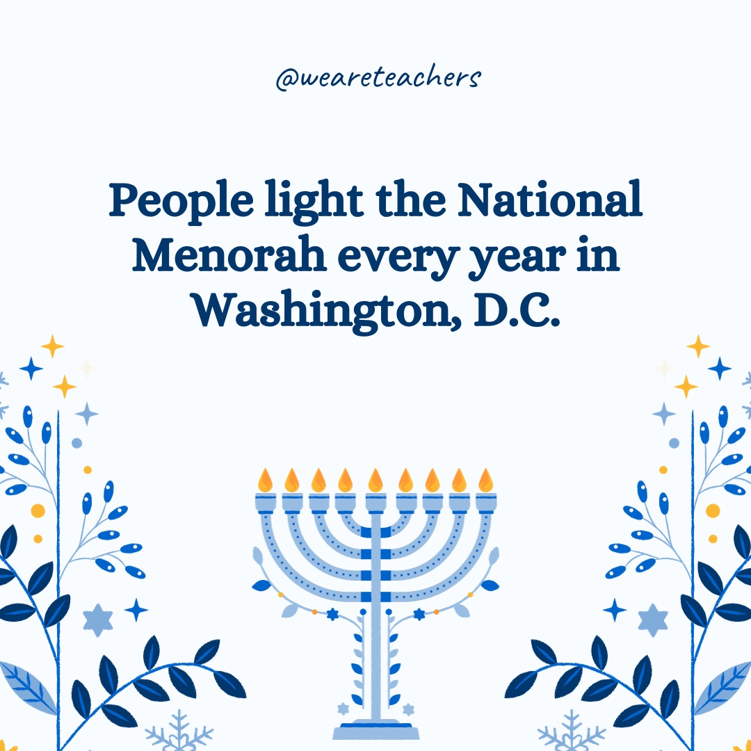 People light the National Menorah every year in Washington, D.C.