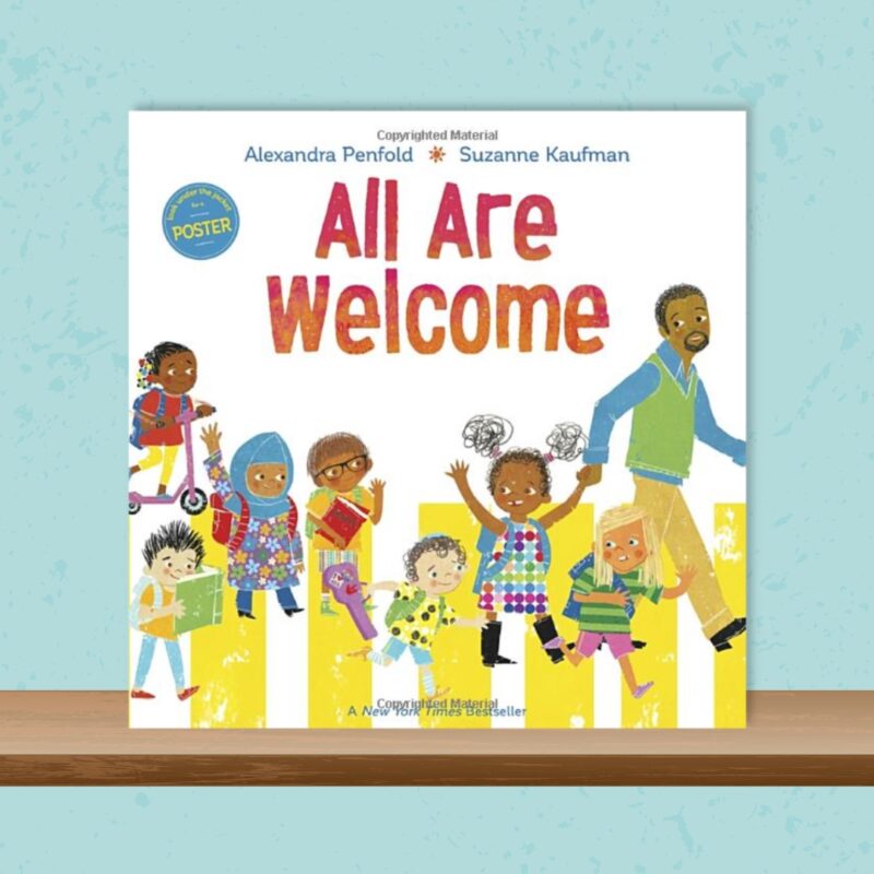 Photo of the book cover of "All are Welcome," a book in the Read to Feed program
