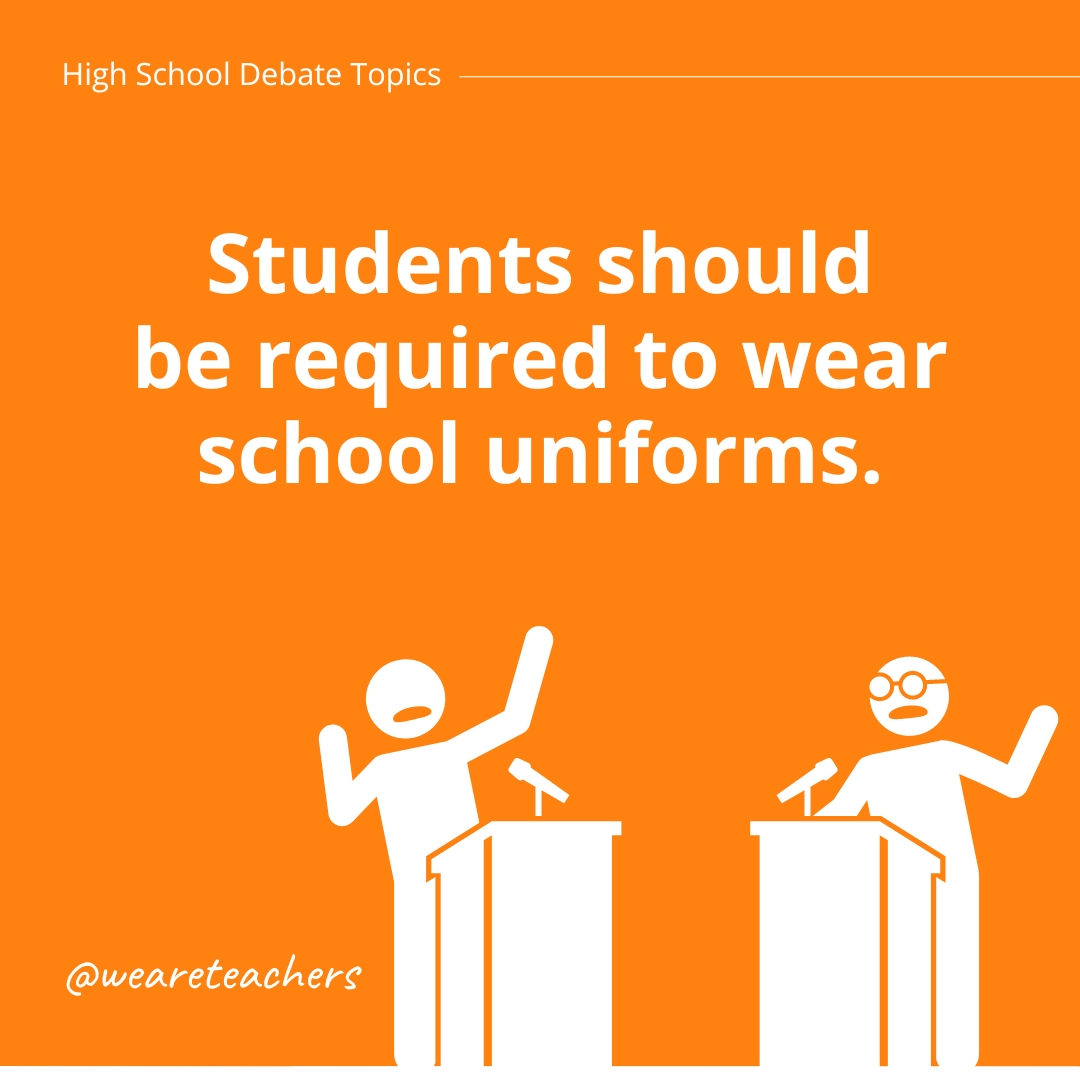 Students should be required to wear school uniforms.
