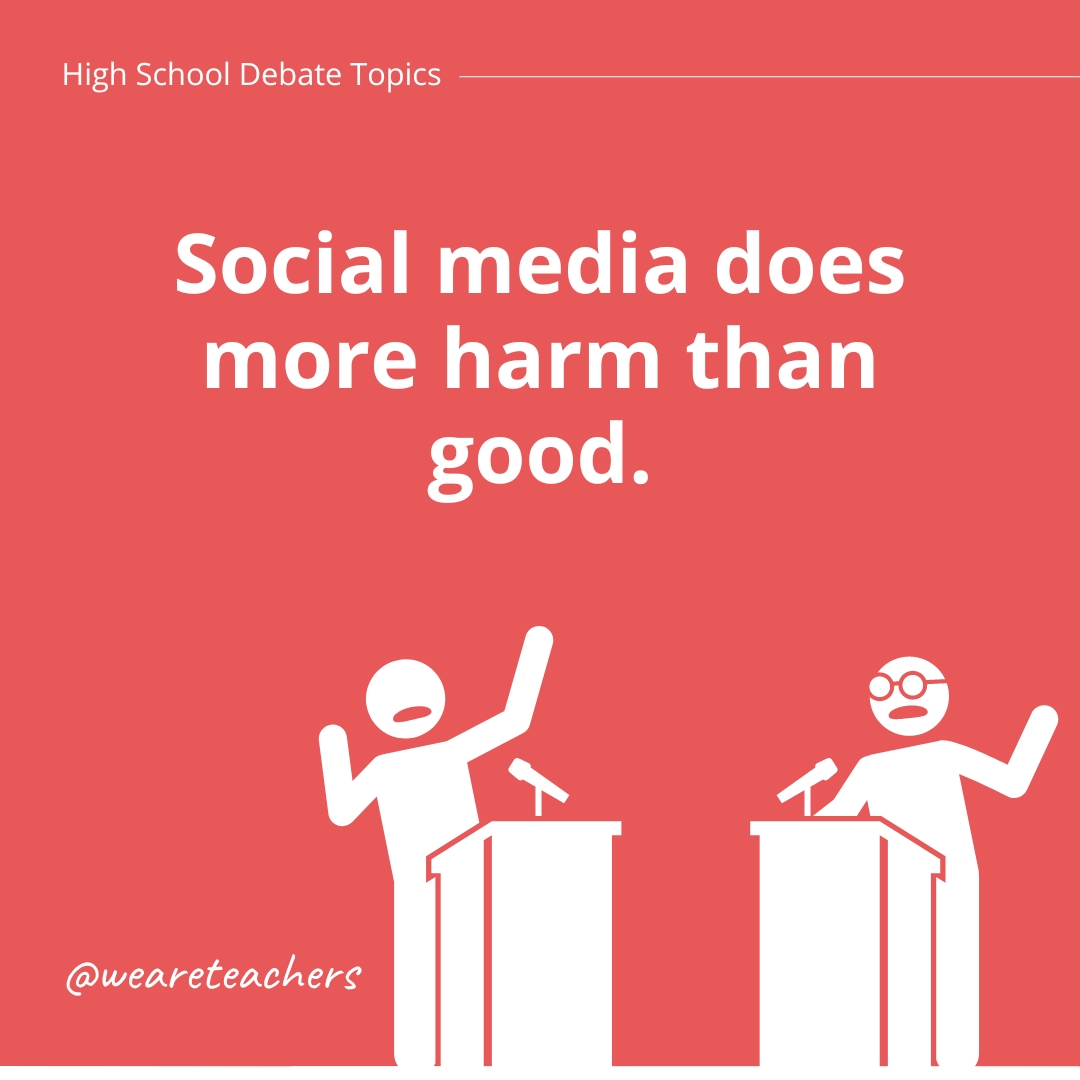 Social media does more harm than good.
