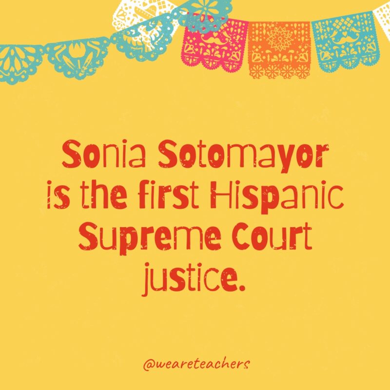 سونيا سوتومايور هي أول قاضية في المحكمة العليا من أصل اسباني.