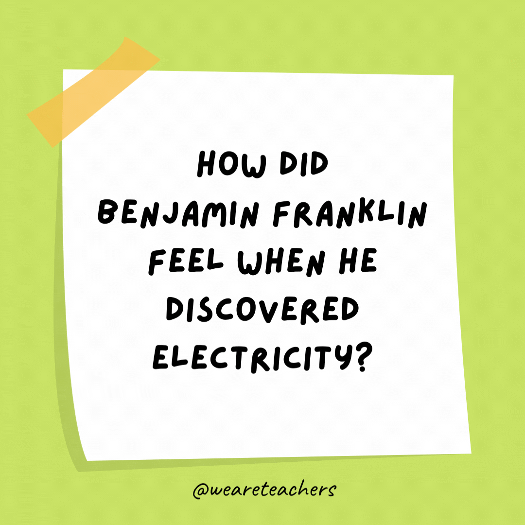 How did Benjamin Franklin feel when he discovered electricity?
