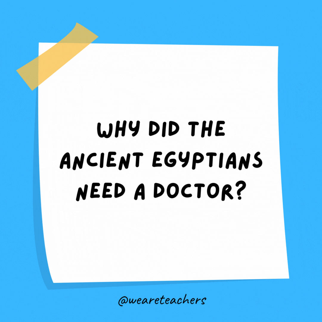 Why did the ancient Egyptians need a doctor?