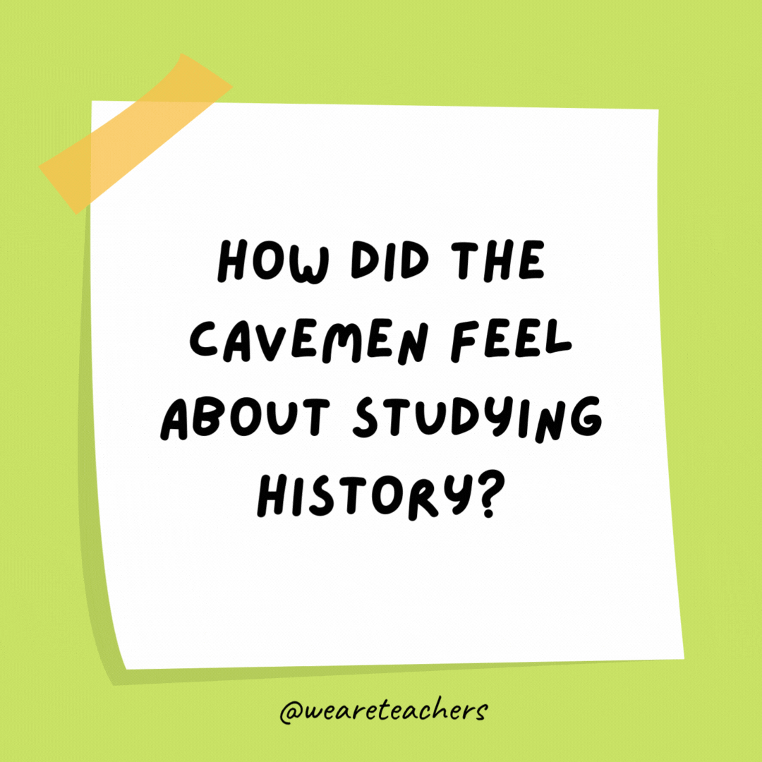 How did the cavemen feel about studying history?
