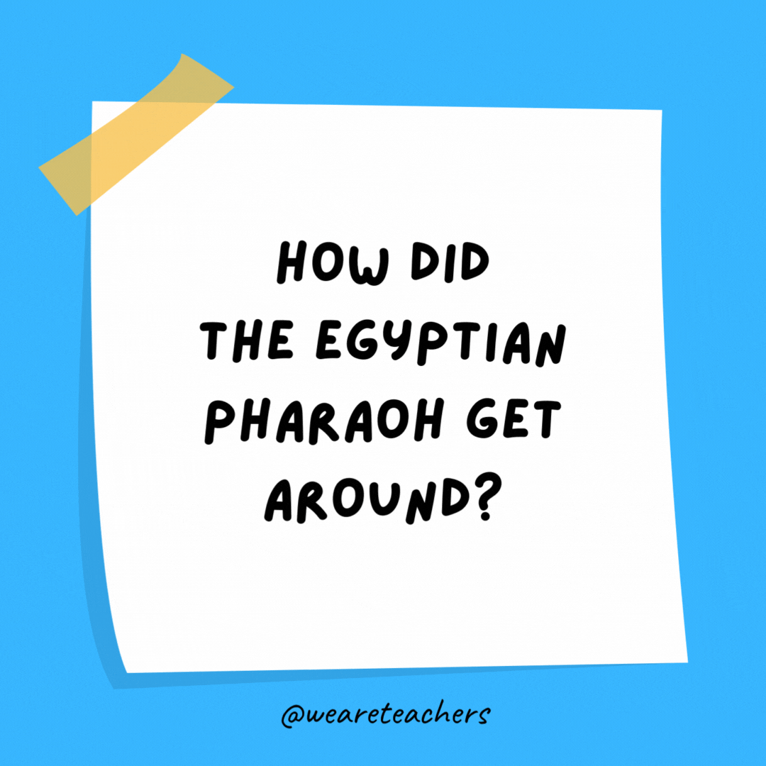 How did the Egyptian pharaoh get around?