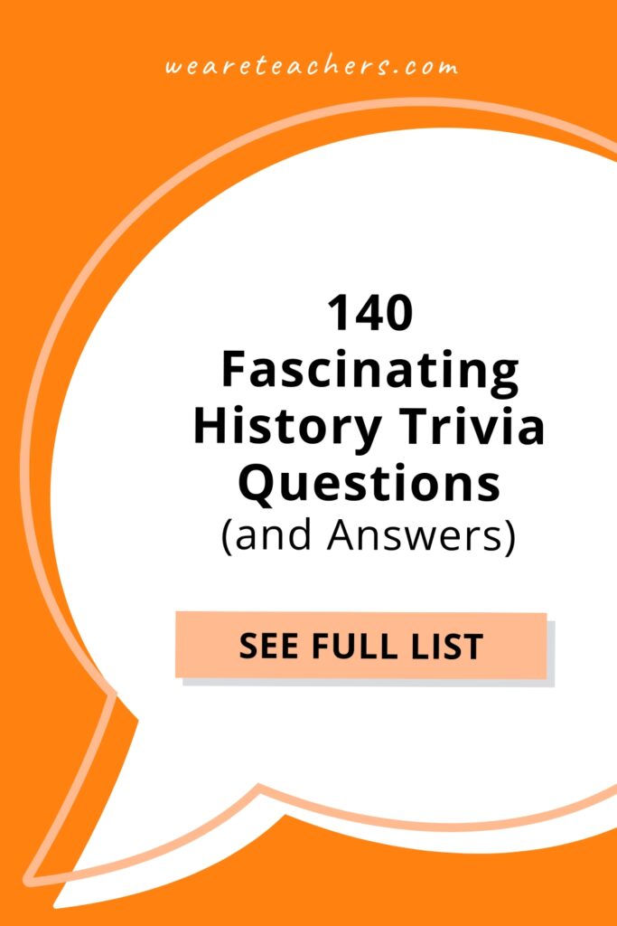 History trivia challenges students to remember the famous names, important events, and significant dates that shaped all of time.